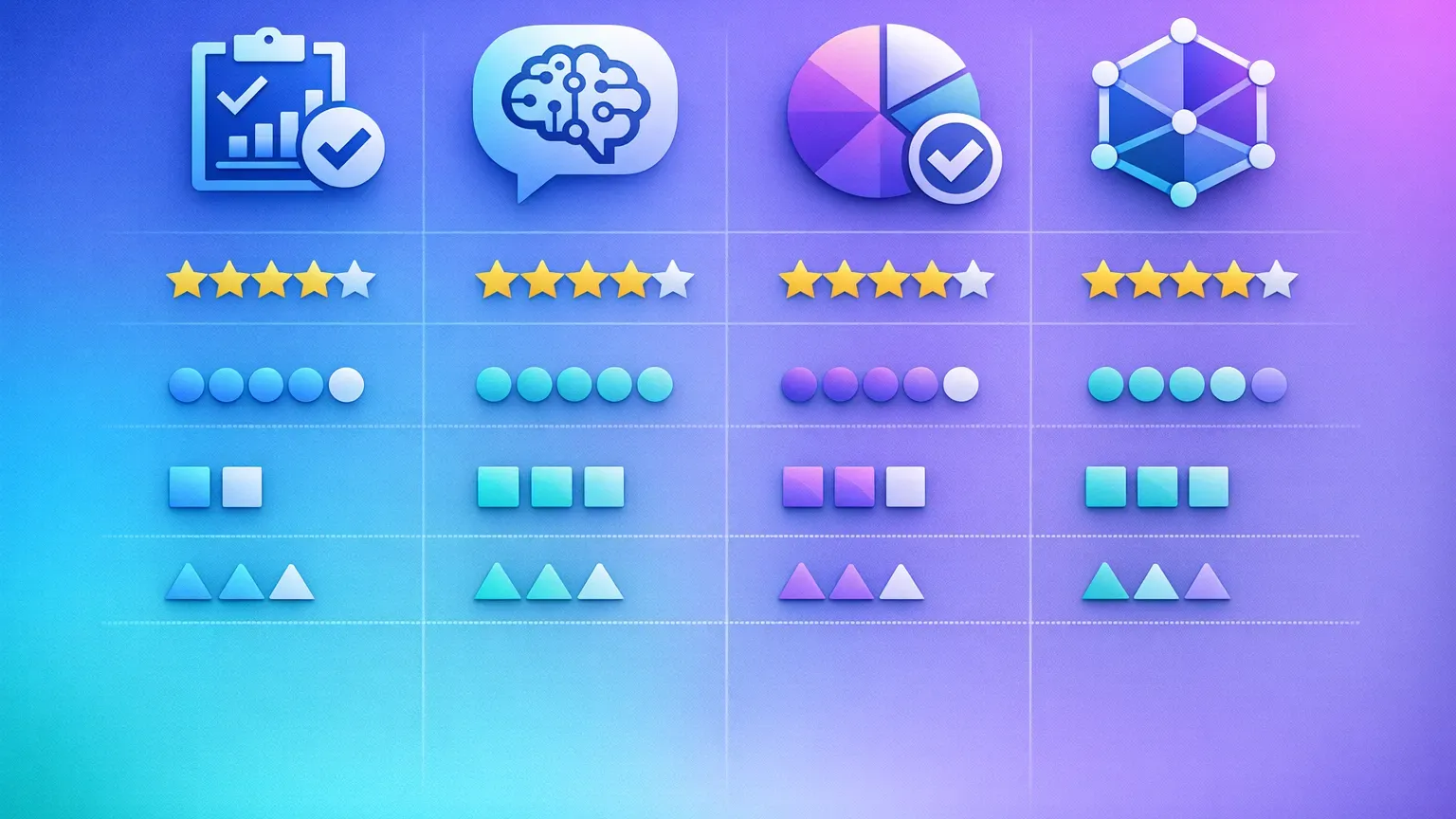 Comparison of AI survey tools showing traditional survey builders alongside AI-native alternatives