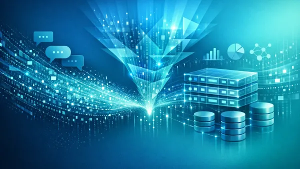 Illustration of AI conversation collecting structured data through natural dialogue