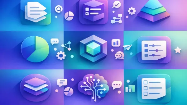 Comparison of form builder and AI data collection tools with feature icons