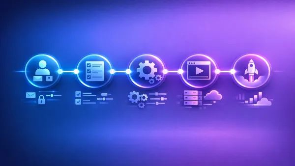 Step-by-step visualization of setting up an AI data collection agent